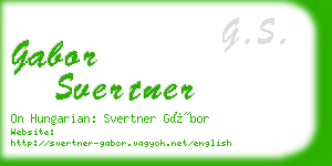 gabor svertner business card